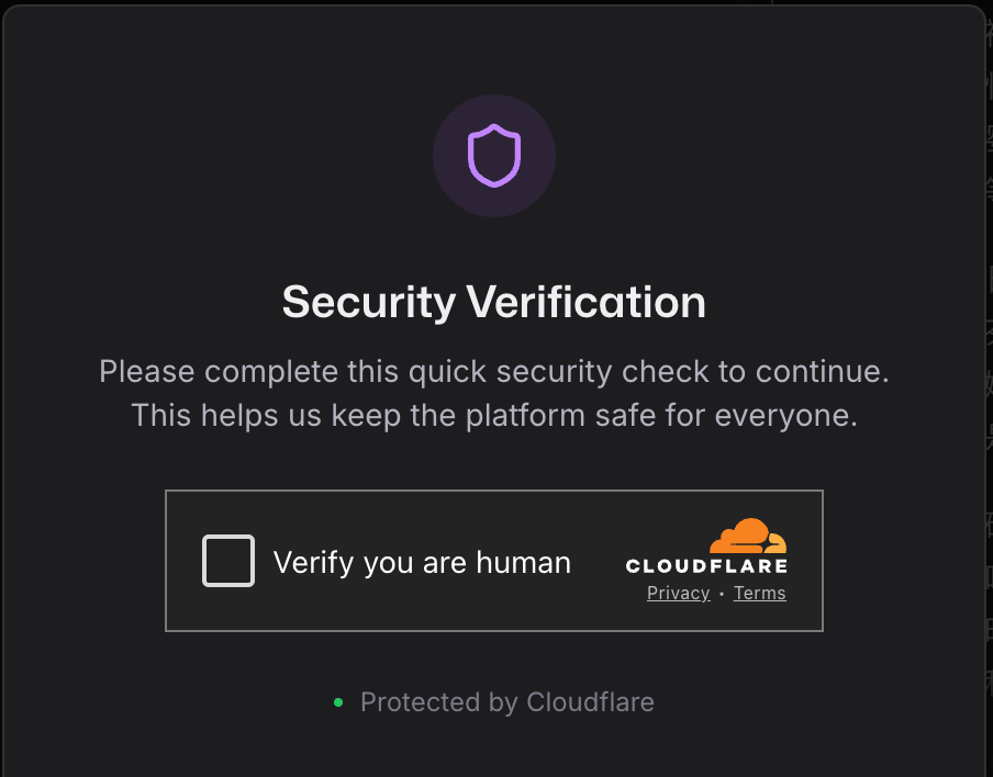 Cloudflare 安全防护验证页面